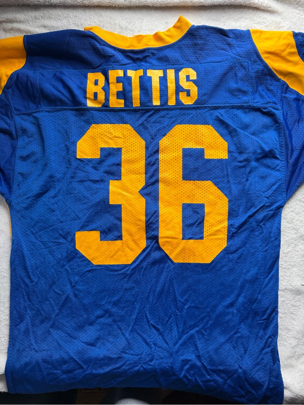 Russell Athletic Blue and Yellow Bettis #36 Football Jersey